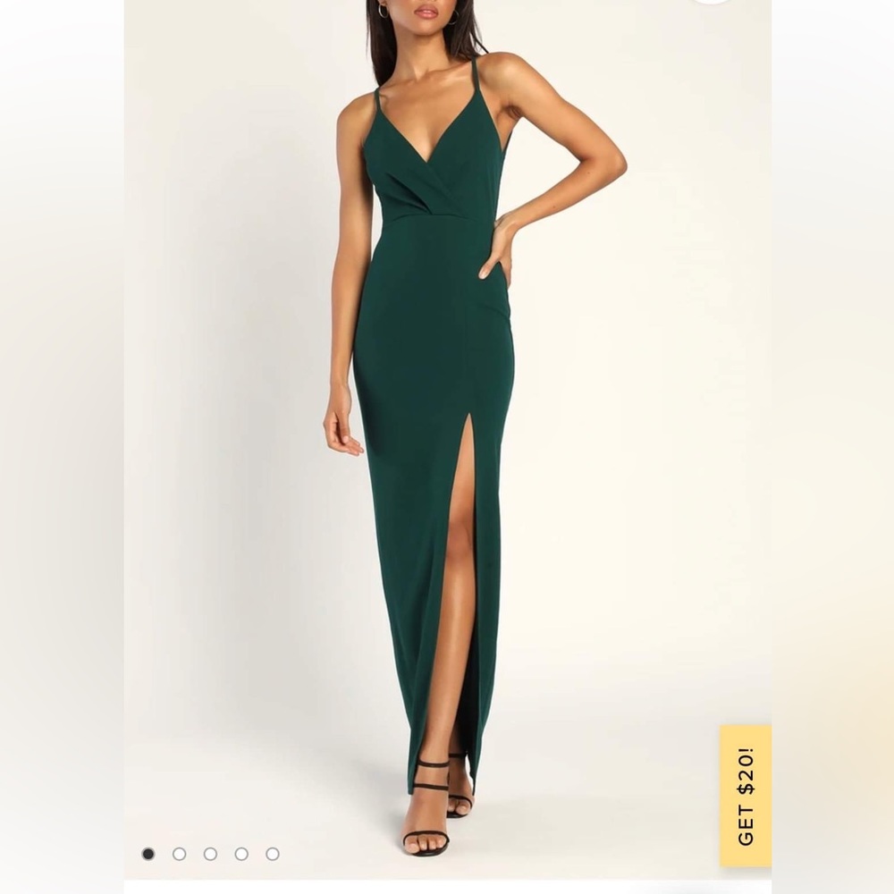 LuLus Emerald Green Sleeveless Maxi Dress good for Petite